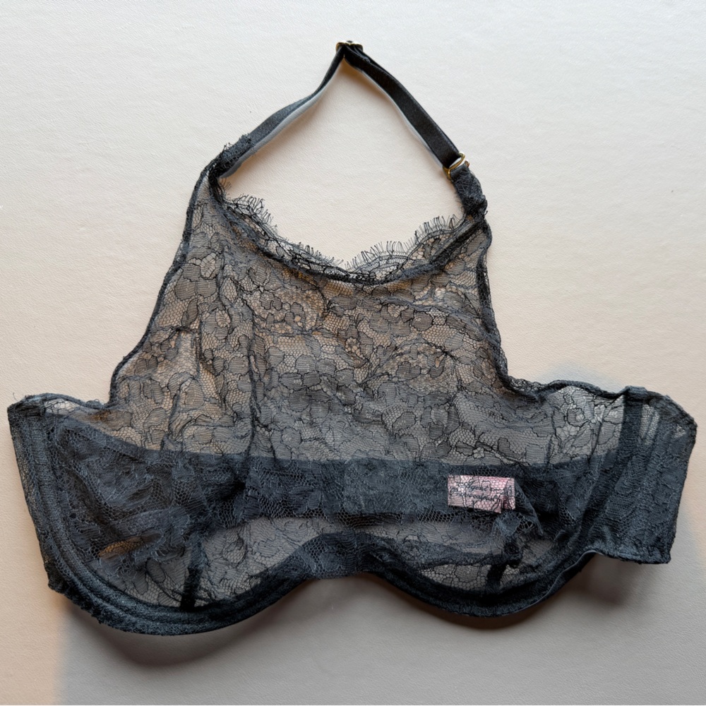 Agent Provocateur Halter Black Lace Underwire Bra
